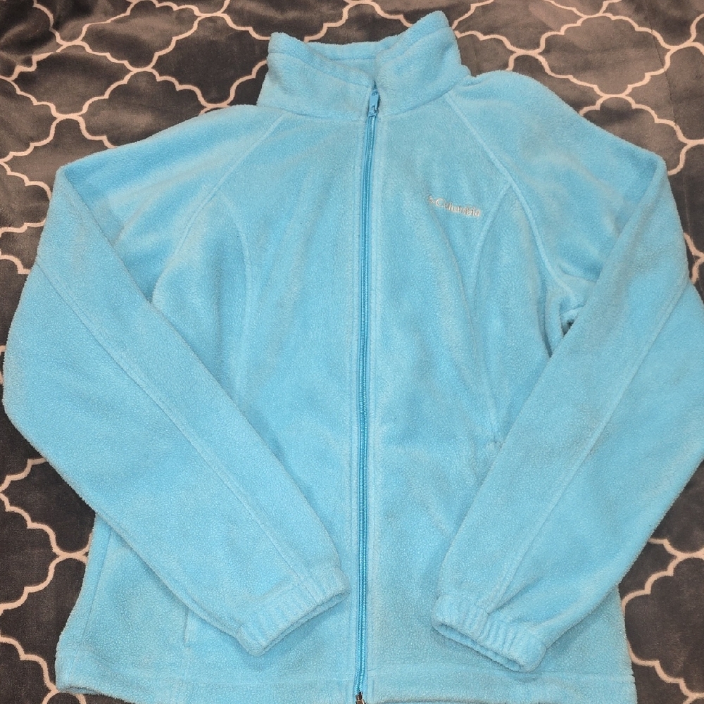 Columbia Sky Blue Full-Zip Fleece Jacket
